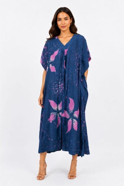 Long Kaftan Dress-Dark Blue