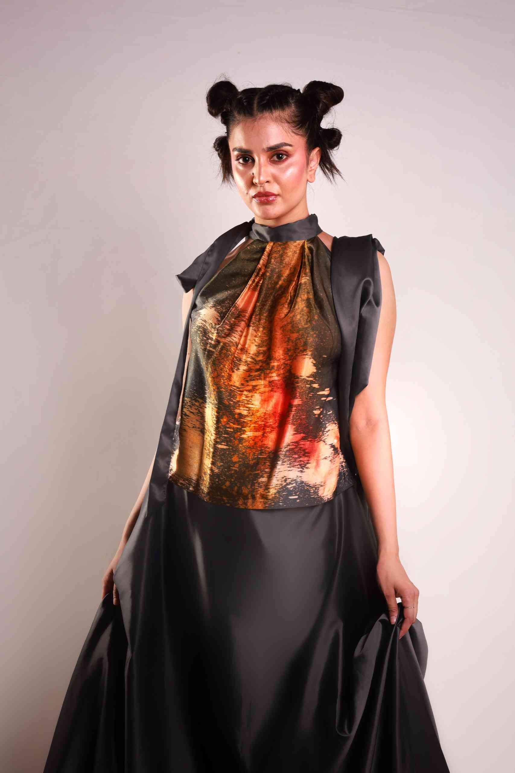 Fire High-Neck Top