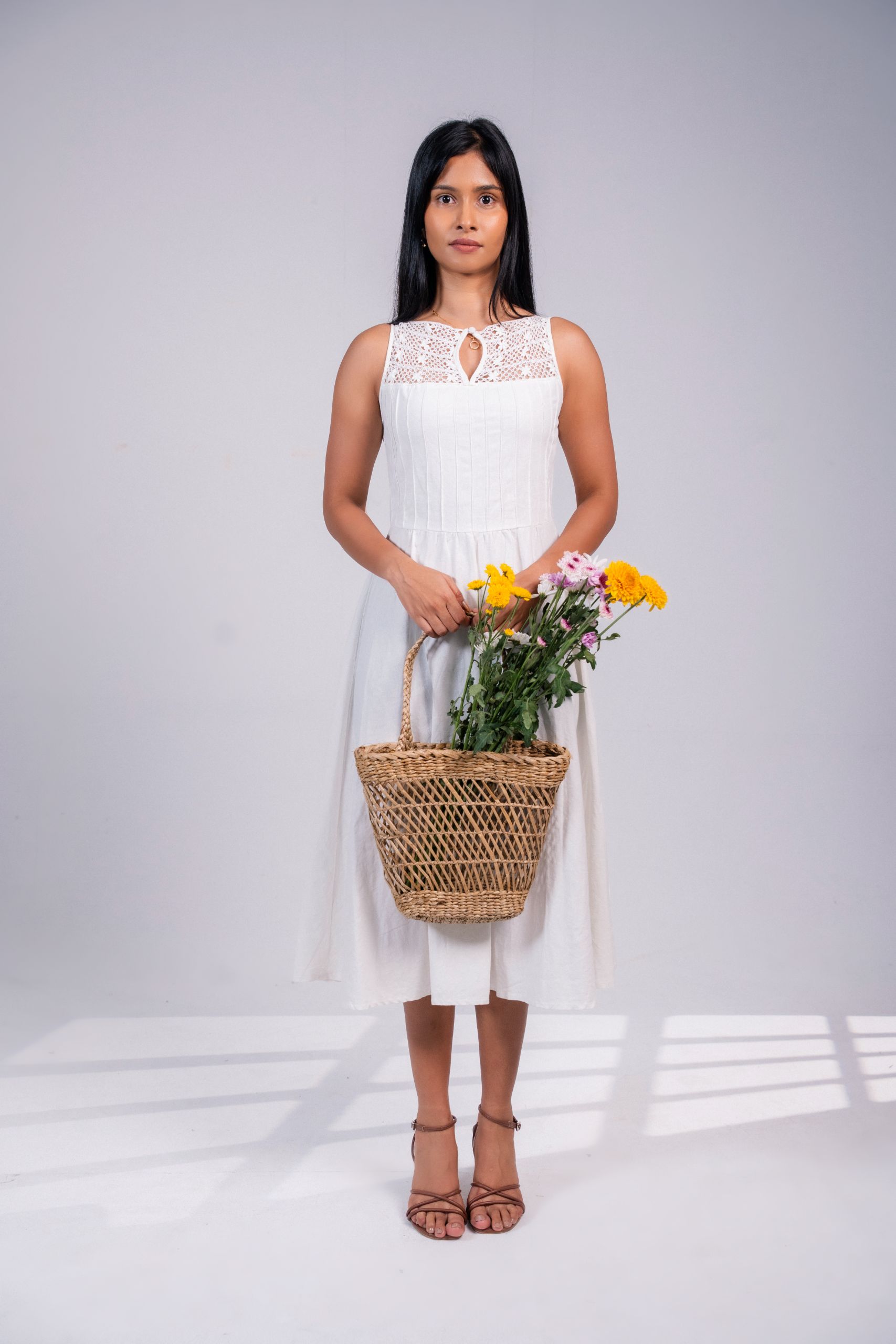 Pearl Veil Midi Dress - Image 3