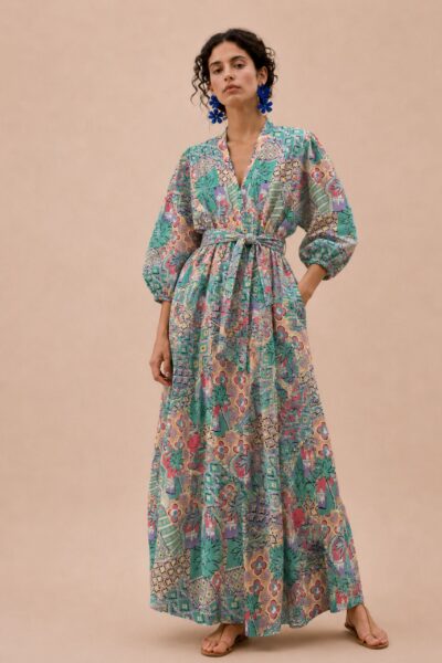 Yuki Printed Long Sleeve Dress