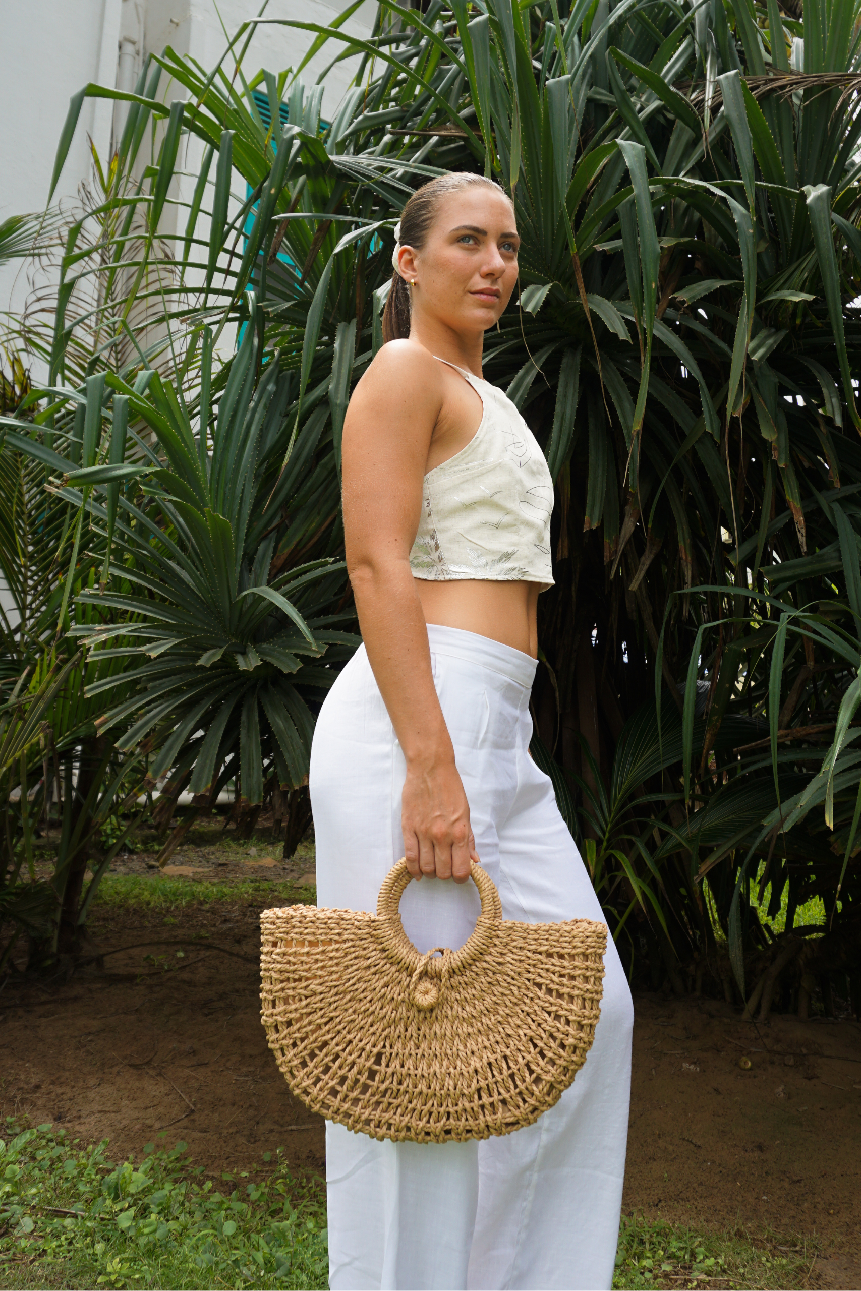 Enora White Trousers - Image 2
