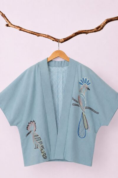 Awa Embroided Blue Green Jacket