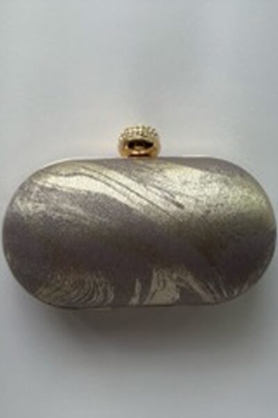 Silver Ombre Capsule Clutch