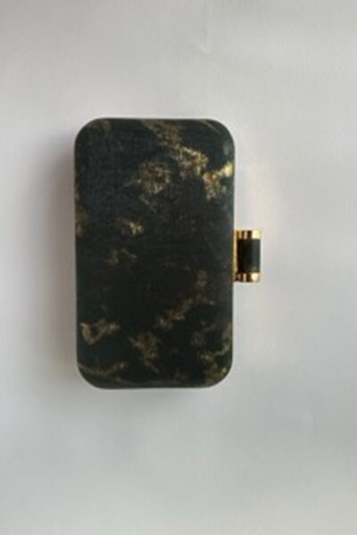Black Gold Ombre Rectangle Clutch