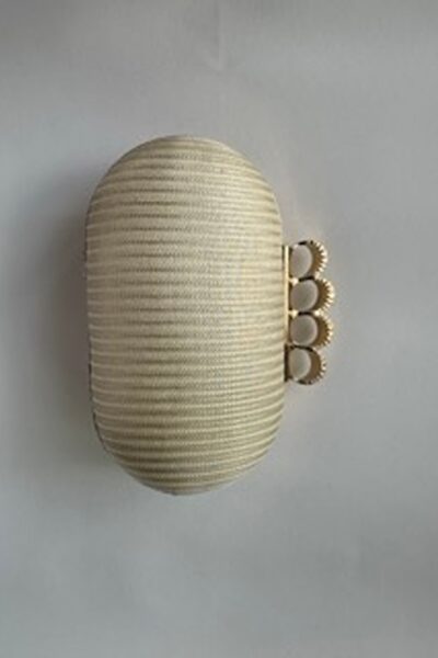 Gold Stripe Oval Clutch