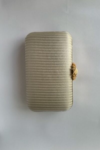 Gold Stripe Rectangle Clutch