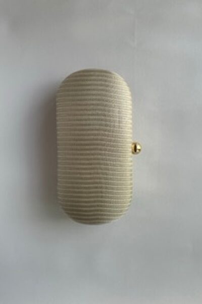 Gold Strip Capsule Clutch