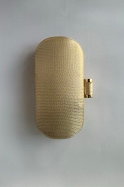 Dull Gold Capsule Clutch