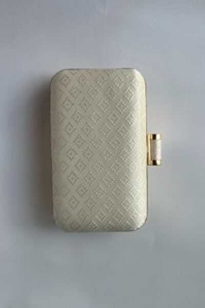 White Diamond Rectangle Clutch