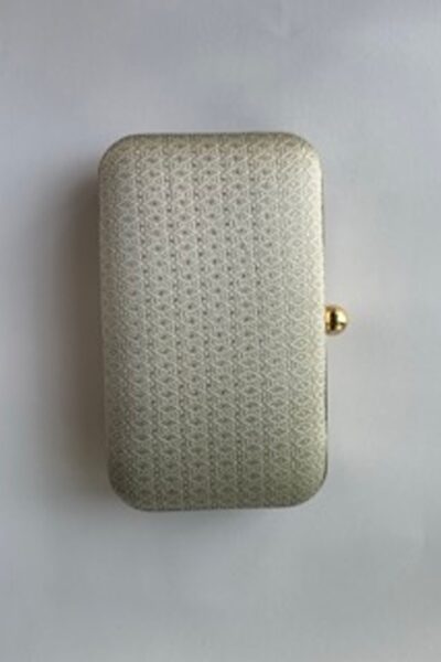 Ivory Gold Rectangle Clutch
