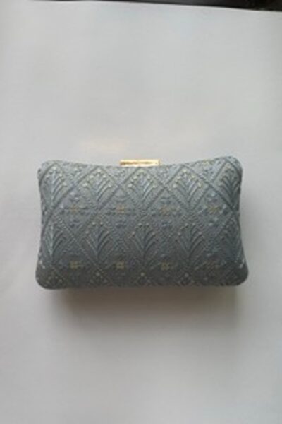 Grey Motif Pillow Clutch