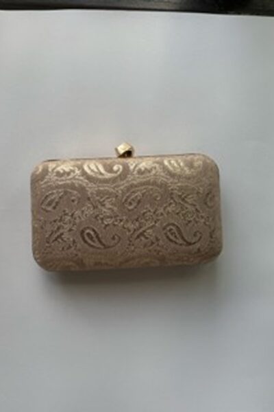 Gold Paisley Rectangle Clutch