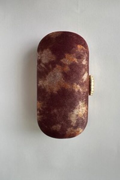 Maroon Bronze Ombre Capsule Clutch