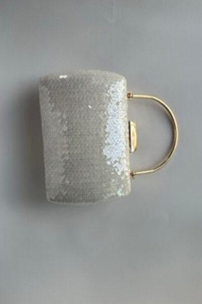 Lucid White Shoulder Clutch