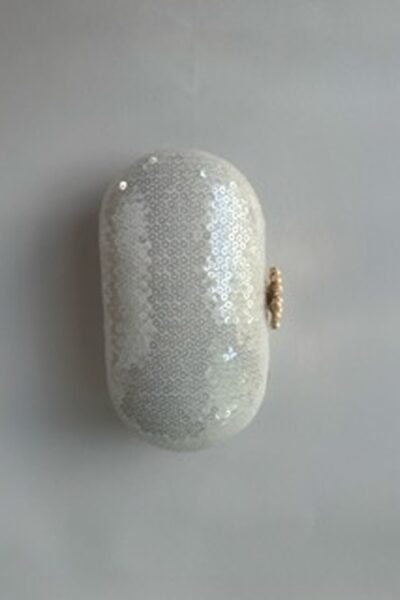 Lucid White Capsule Clutch