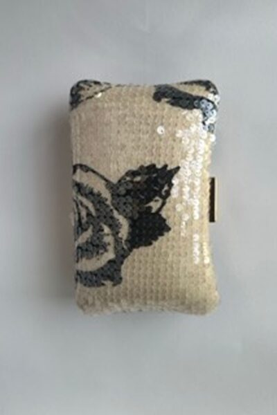 Black Rose Pillow Clutch