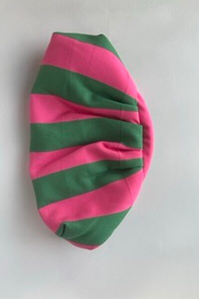 Pink & Green Stripe Momo Clutch