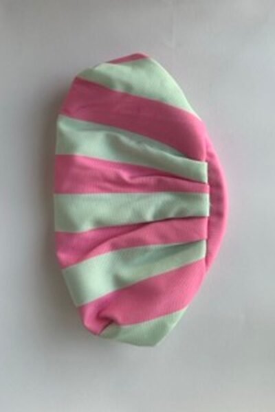 Pink & Mint Stripe Momo Clutch