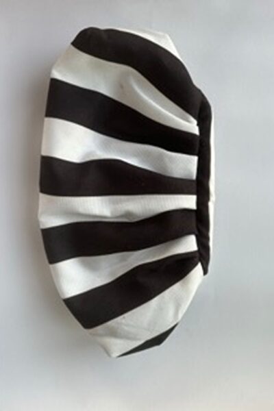 Black & White Stripe Smyra Clutch