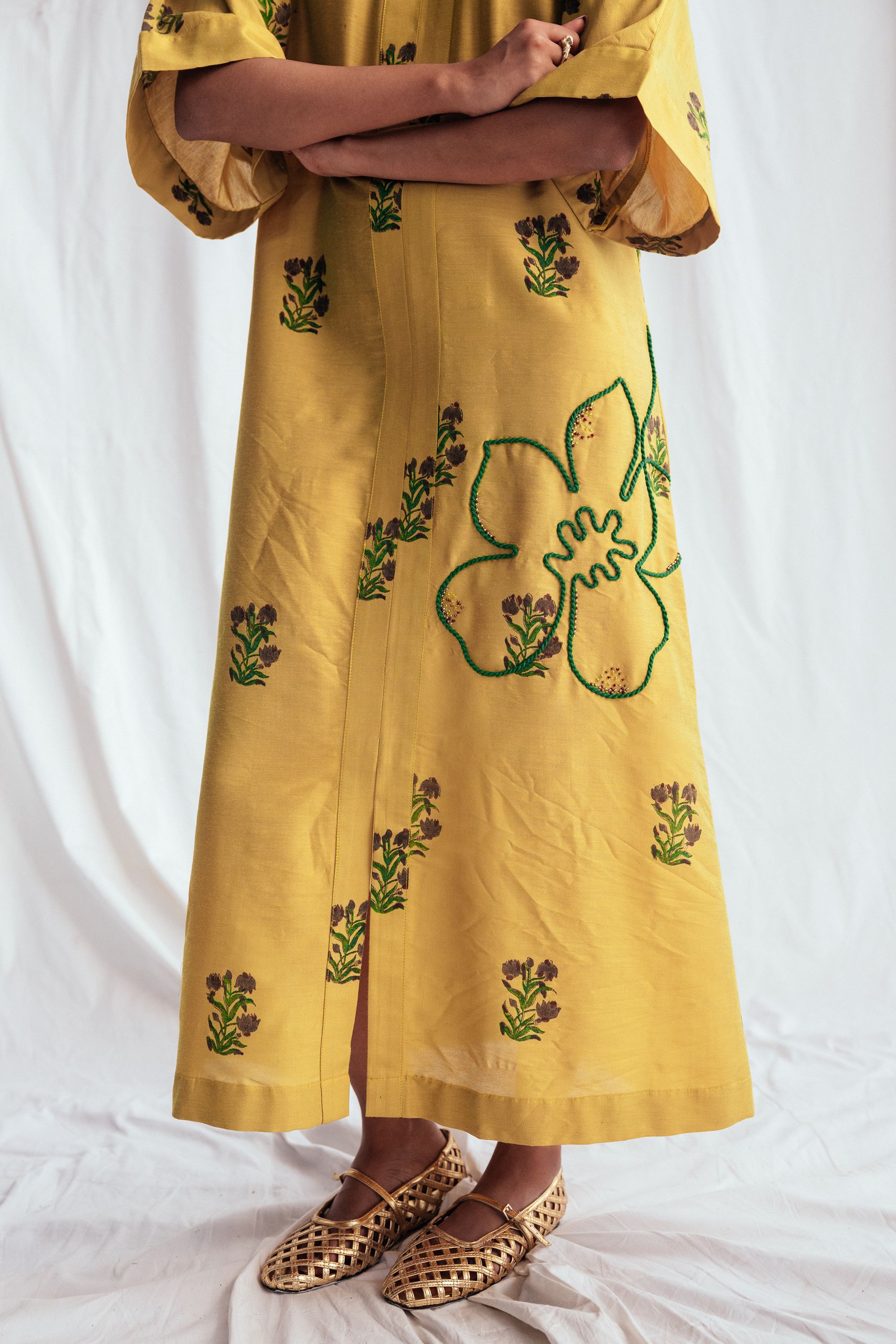 Nimbu Silk Day Dress - Image 4
