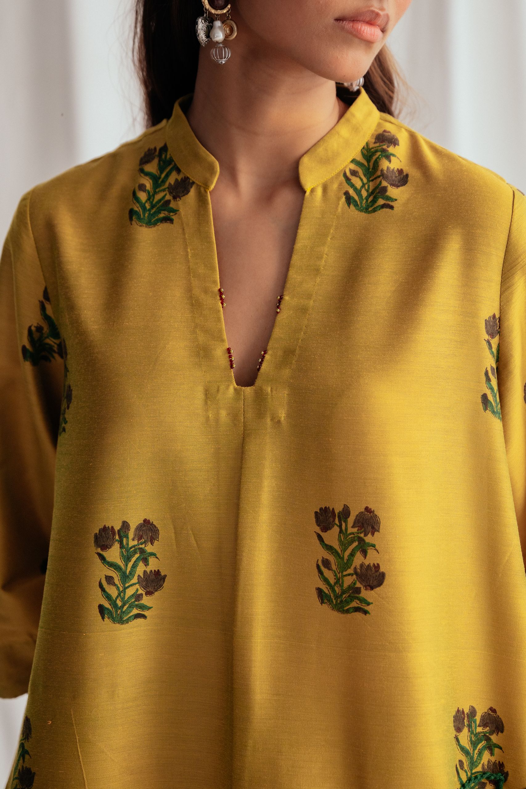 Nimbu Silk Shift Dress - Image 3