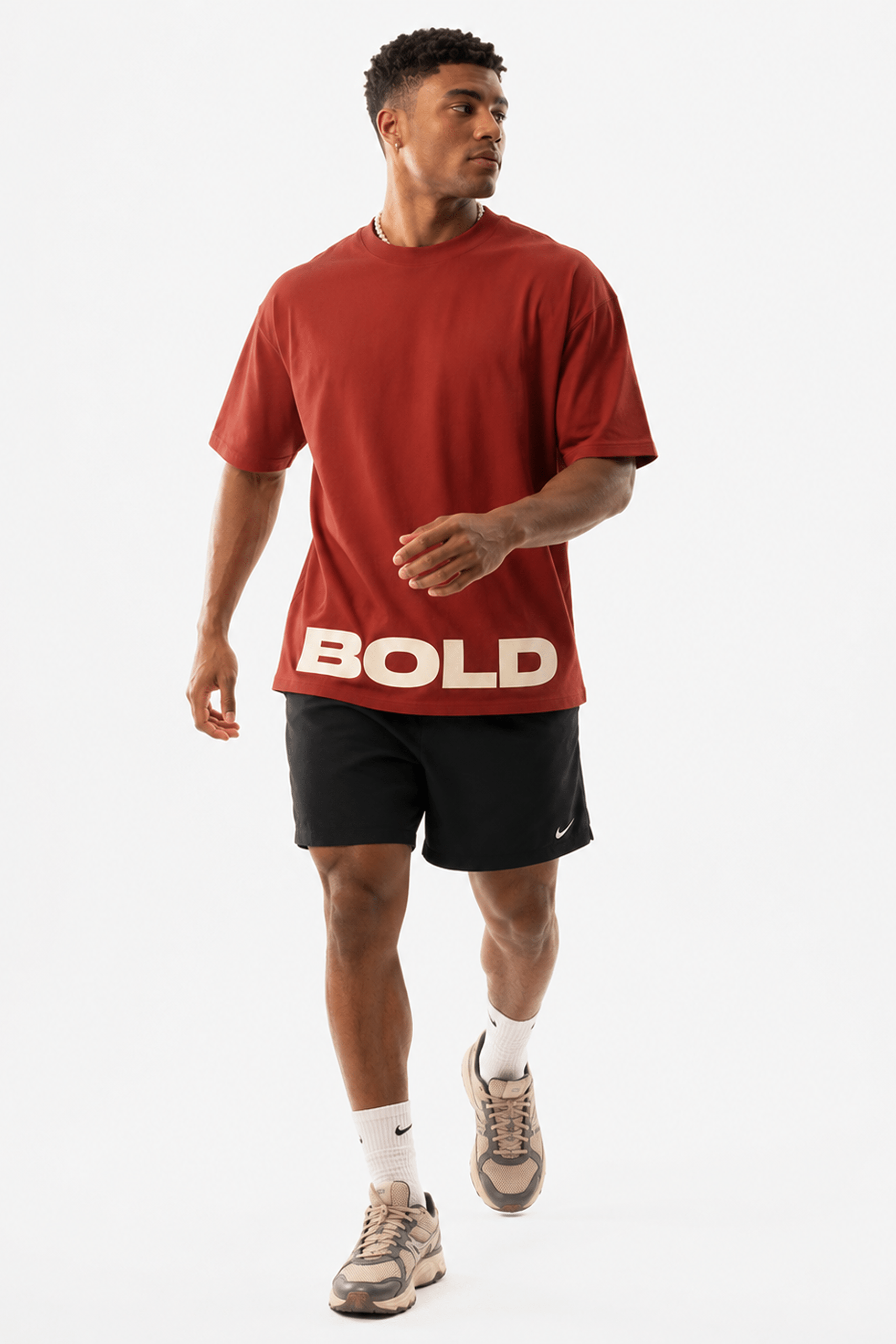 Run Club Oversized Tee - Clay Brown - Image 5