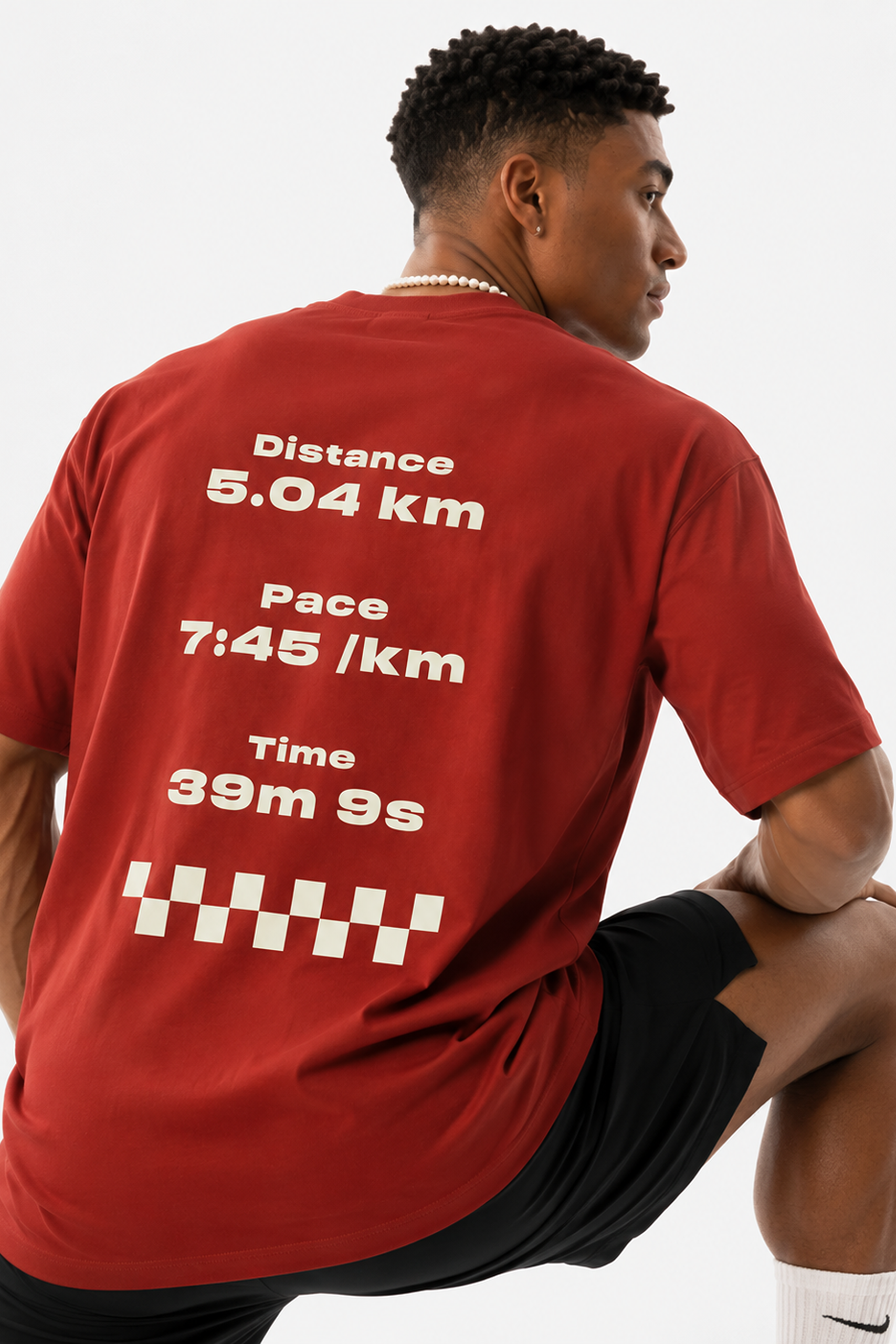 Run Club Oversized Tee - Clay Brown - Image 4