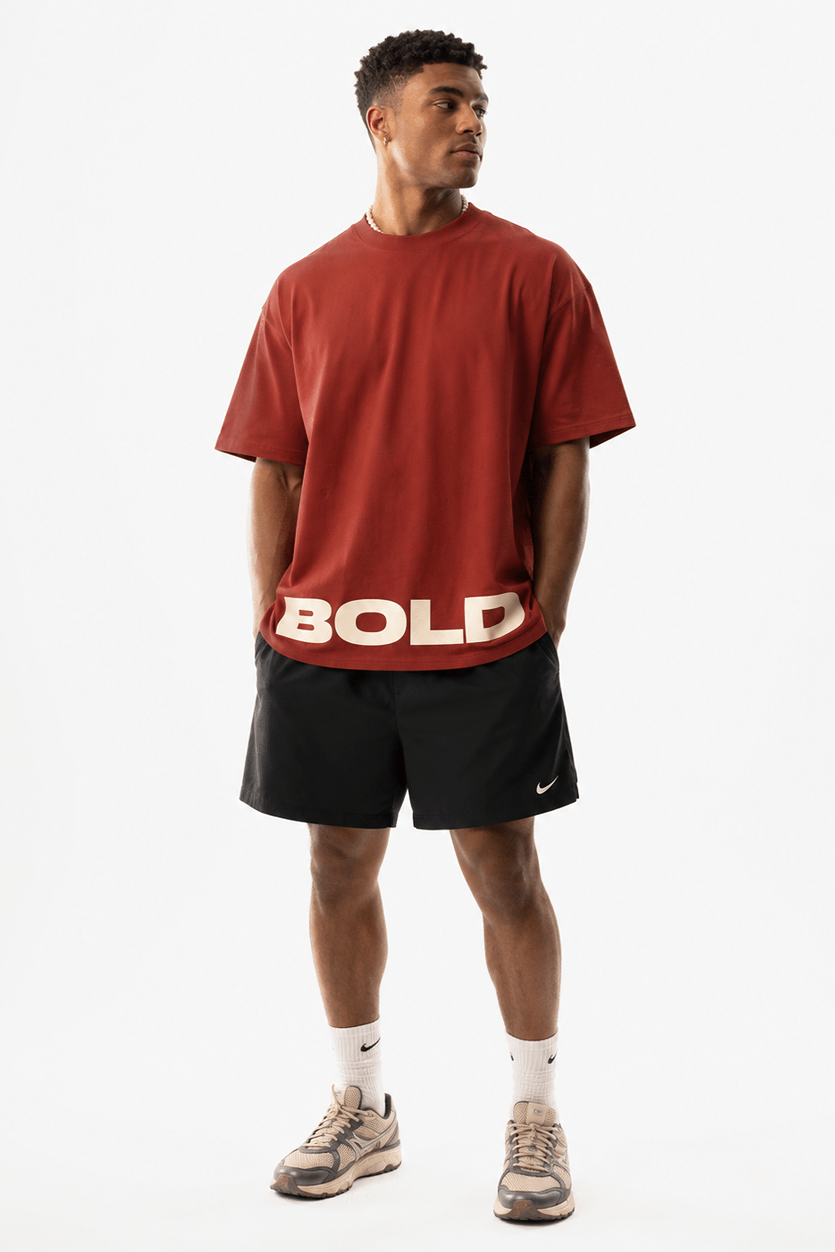Run Club Oversized Tee - Clay Brown