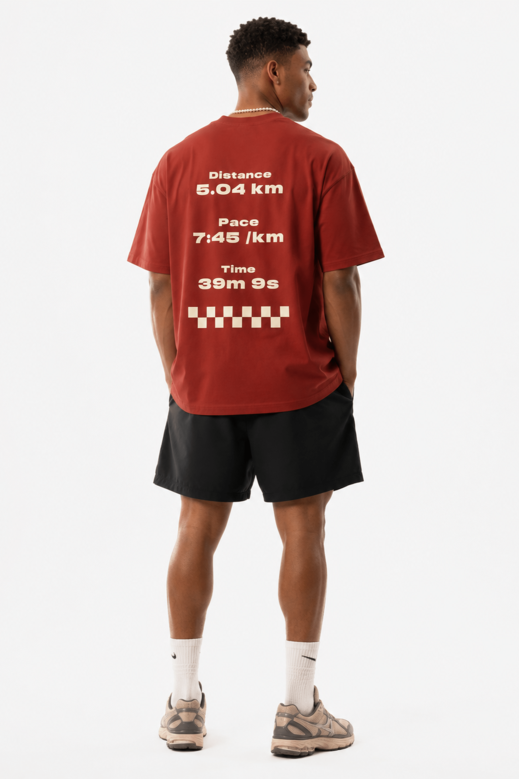 Run Club Oversized Tee - Clay Brown - Image 2