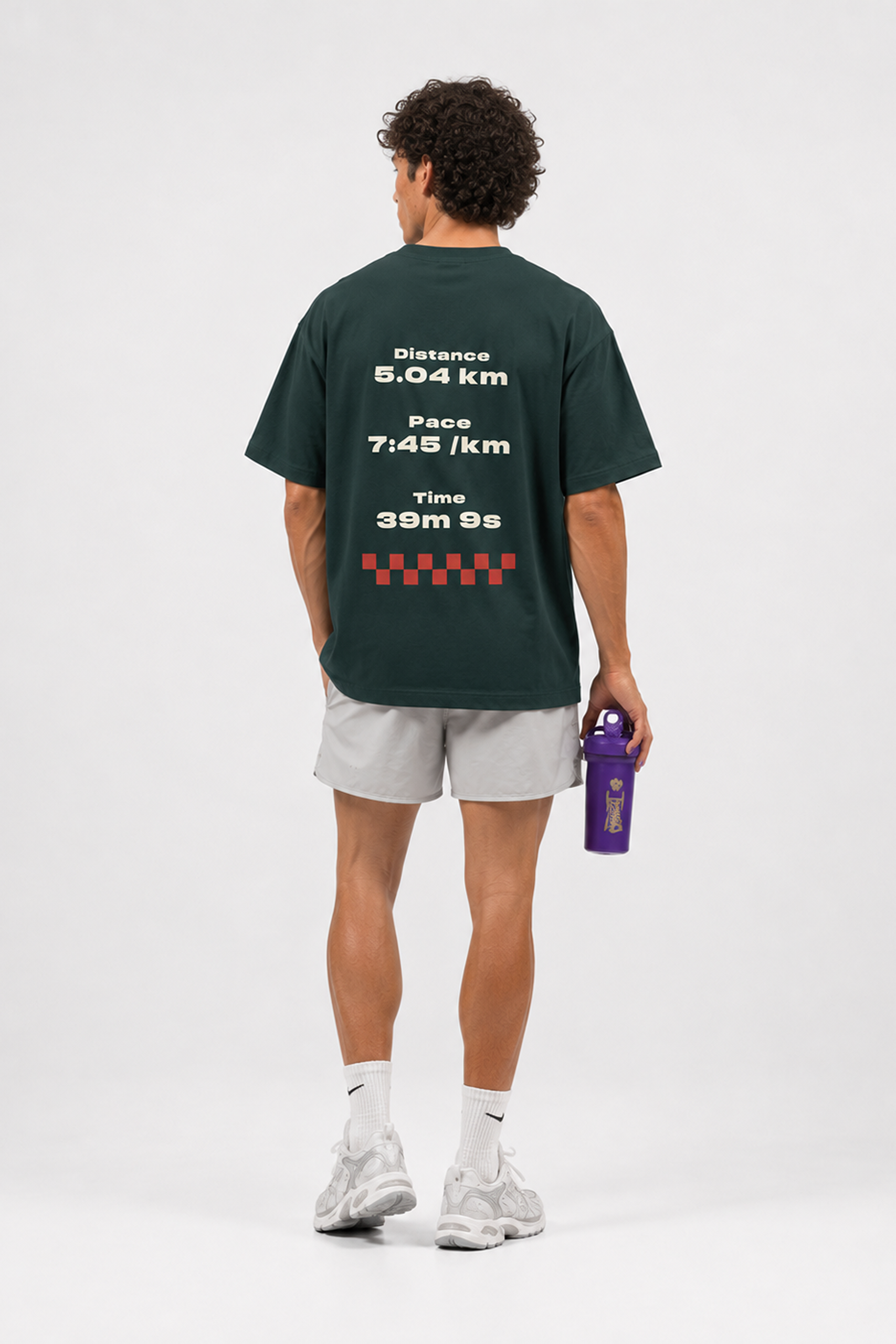 Run Club Oversized Tee - Dark Teal - Image 2