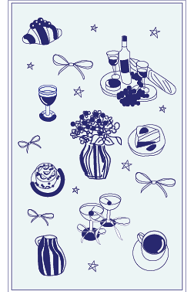 Table Setting Greeting Card-Portrait