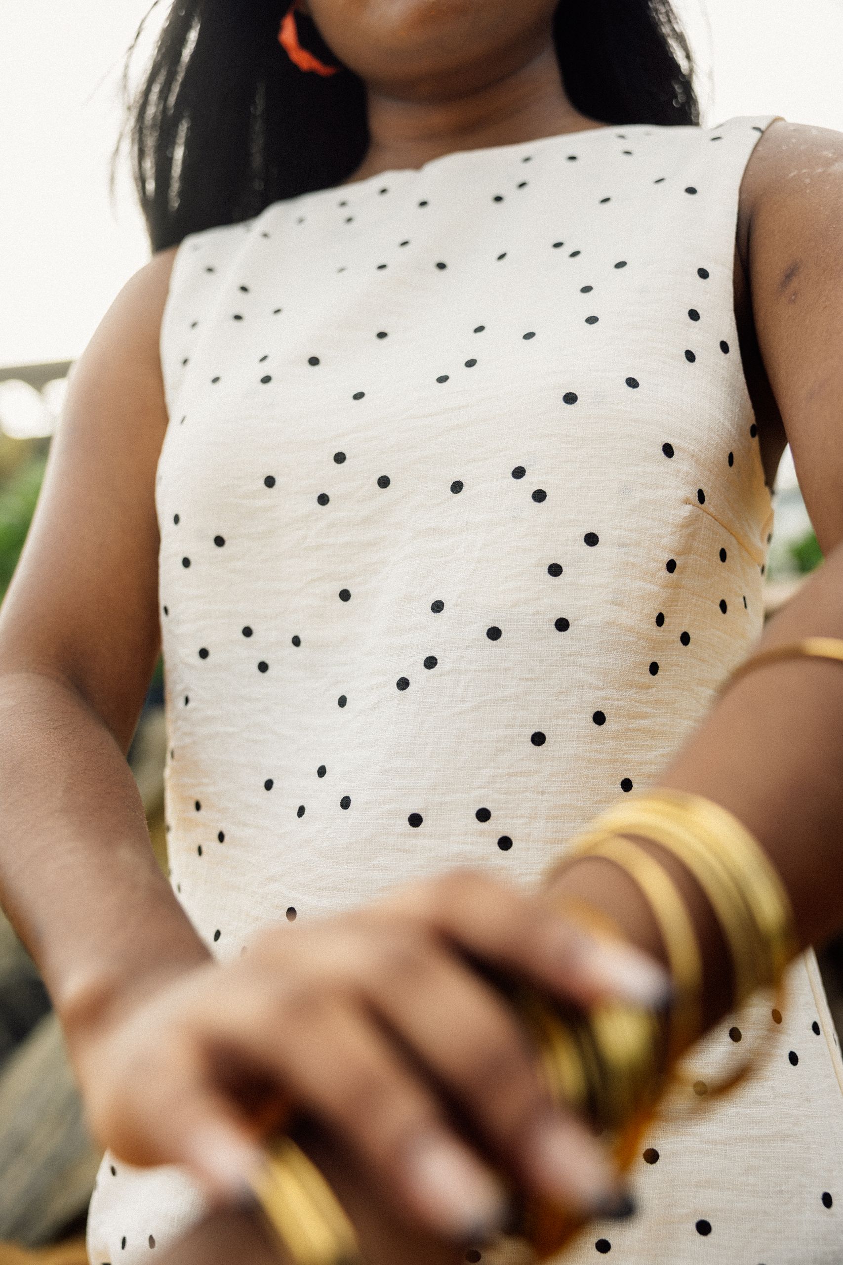 Milk & Honey, Cream And Black Polka Dot - Image 4