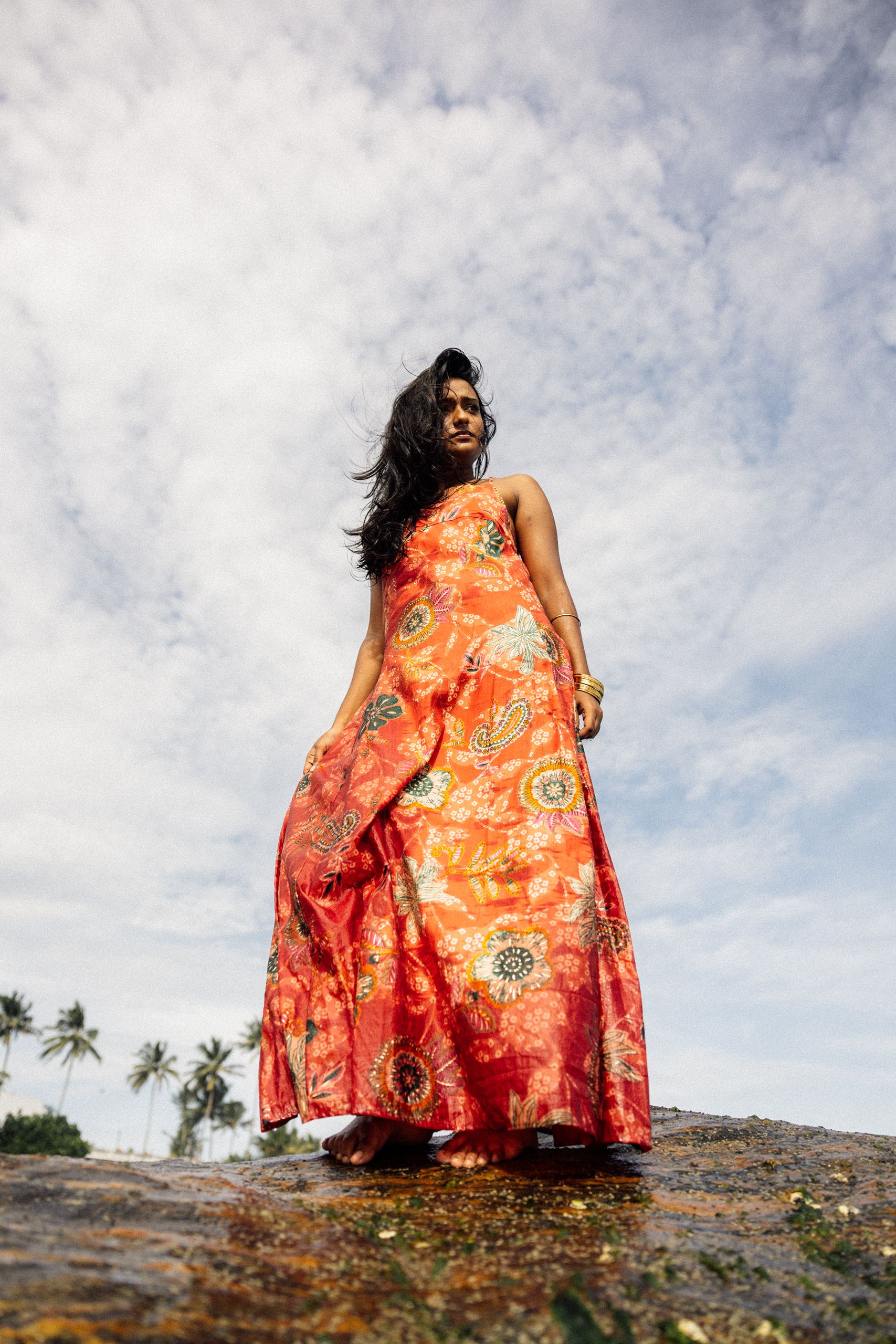 Canaan, Burnt Orange Printed Dress - Image 2