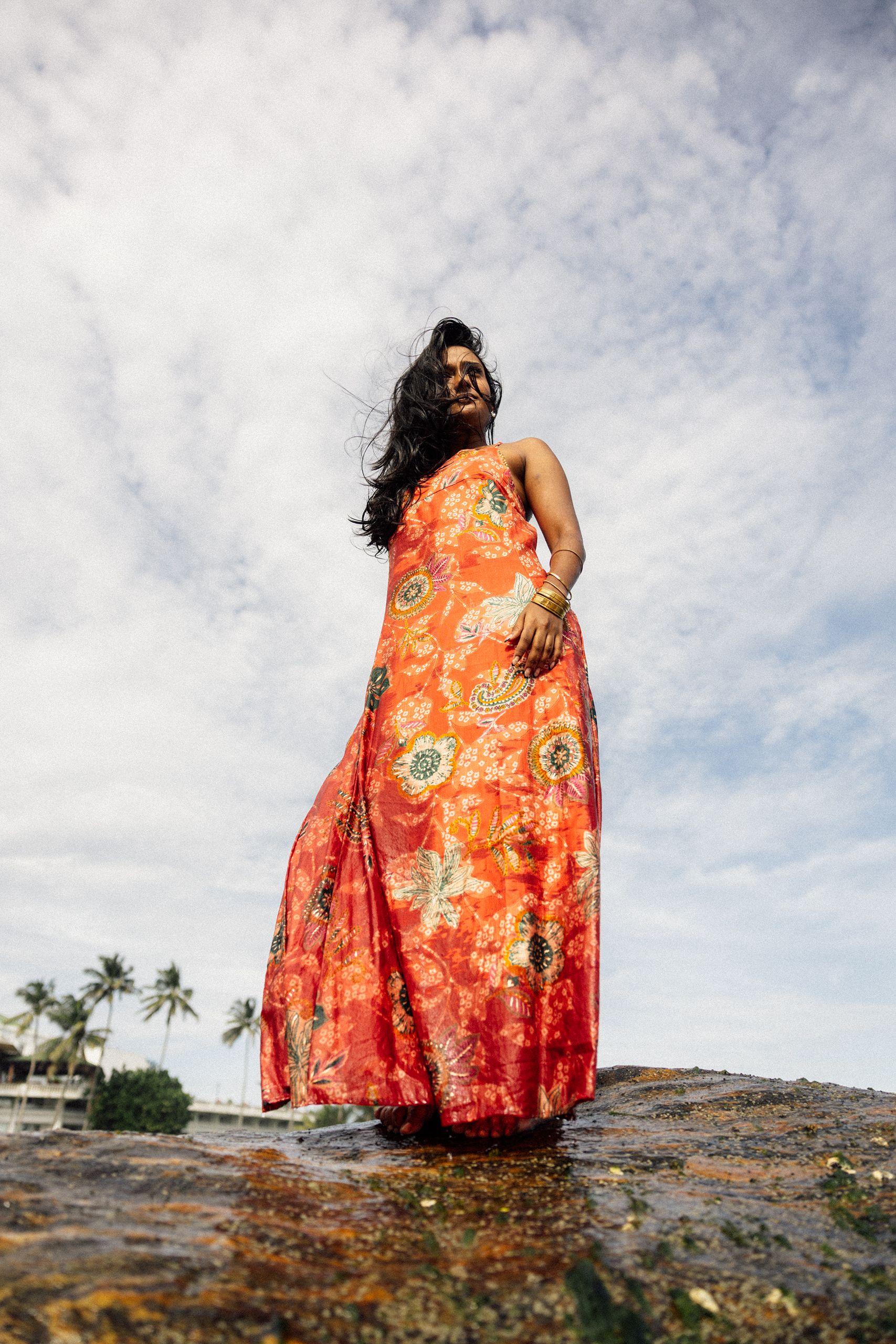 Canaan, Burnt Orange Printed Dress - Image 3