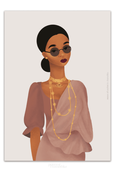 Maniké With Shades - Art Print A5