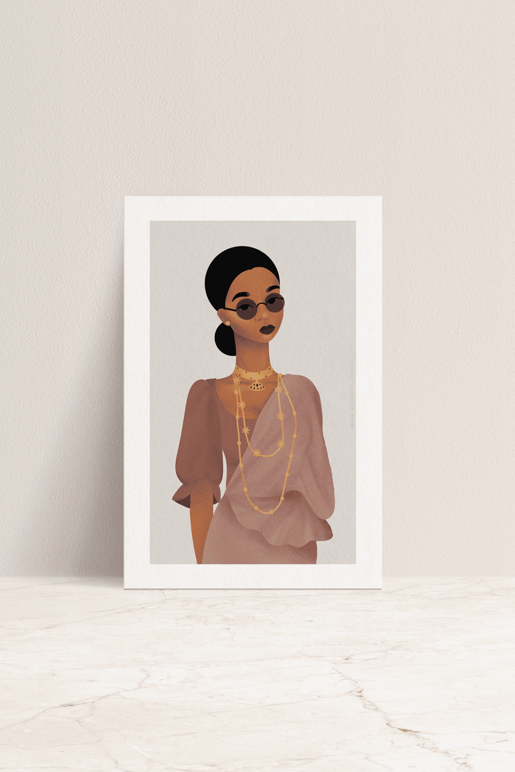 Manike With Shades - Mini Print