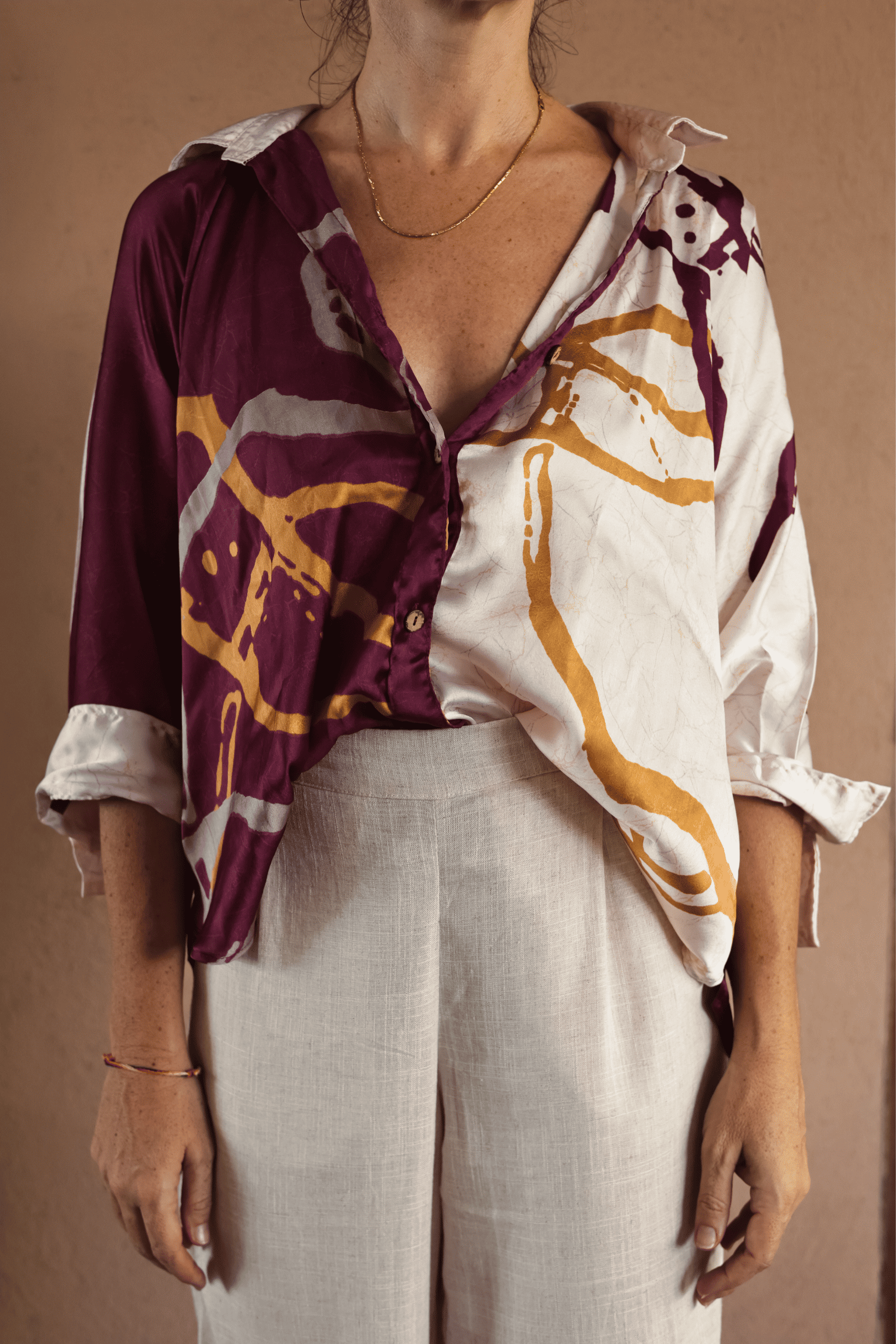 Suhasna Unique Bi Color Shirt
