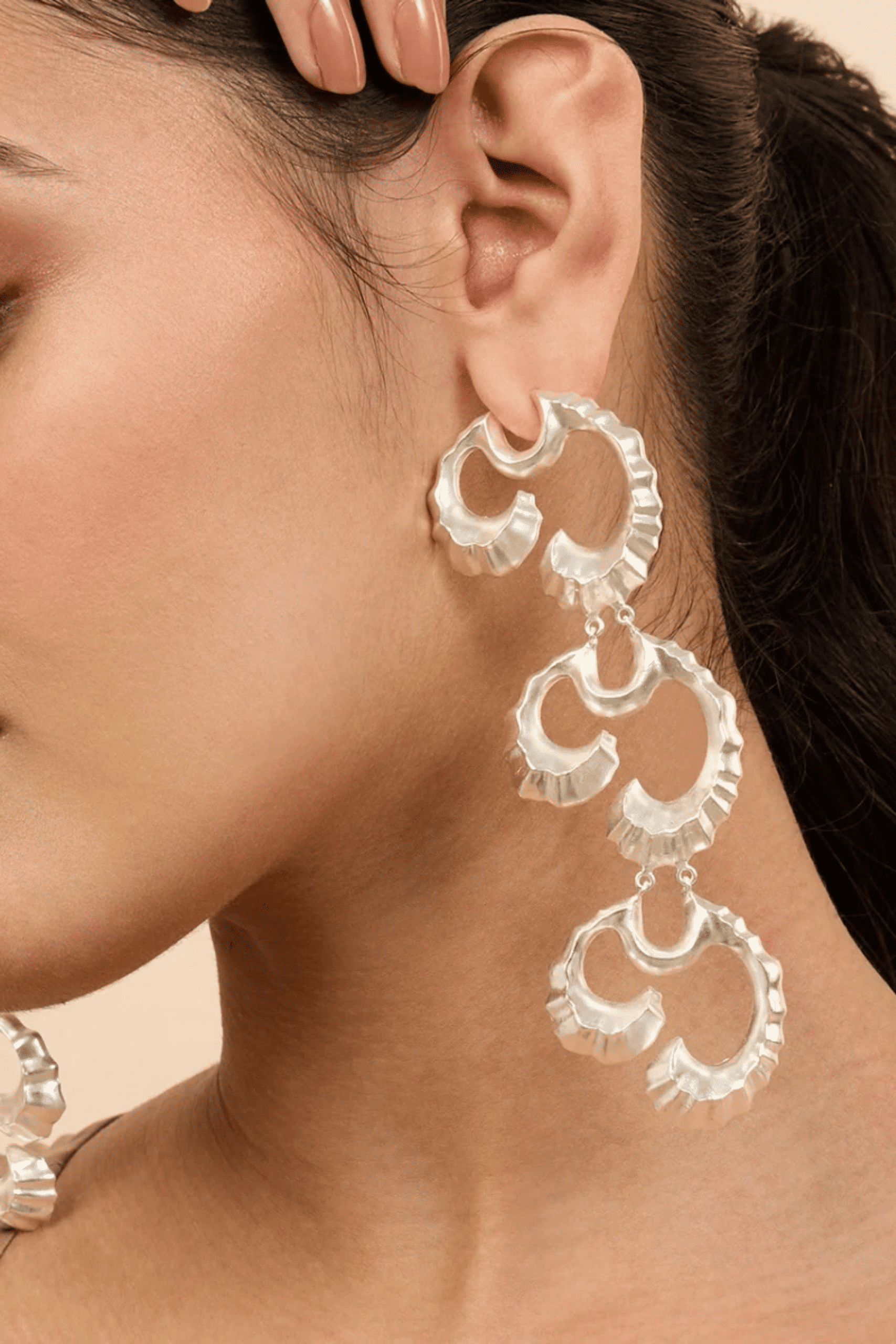Coral Wave Silver Shoulder Dusters - Image 2
