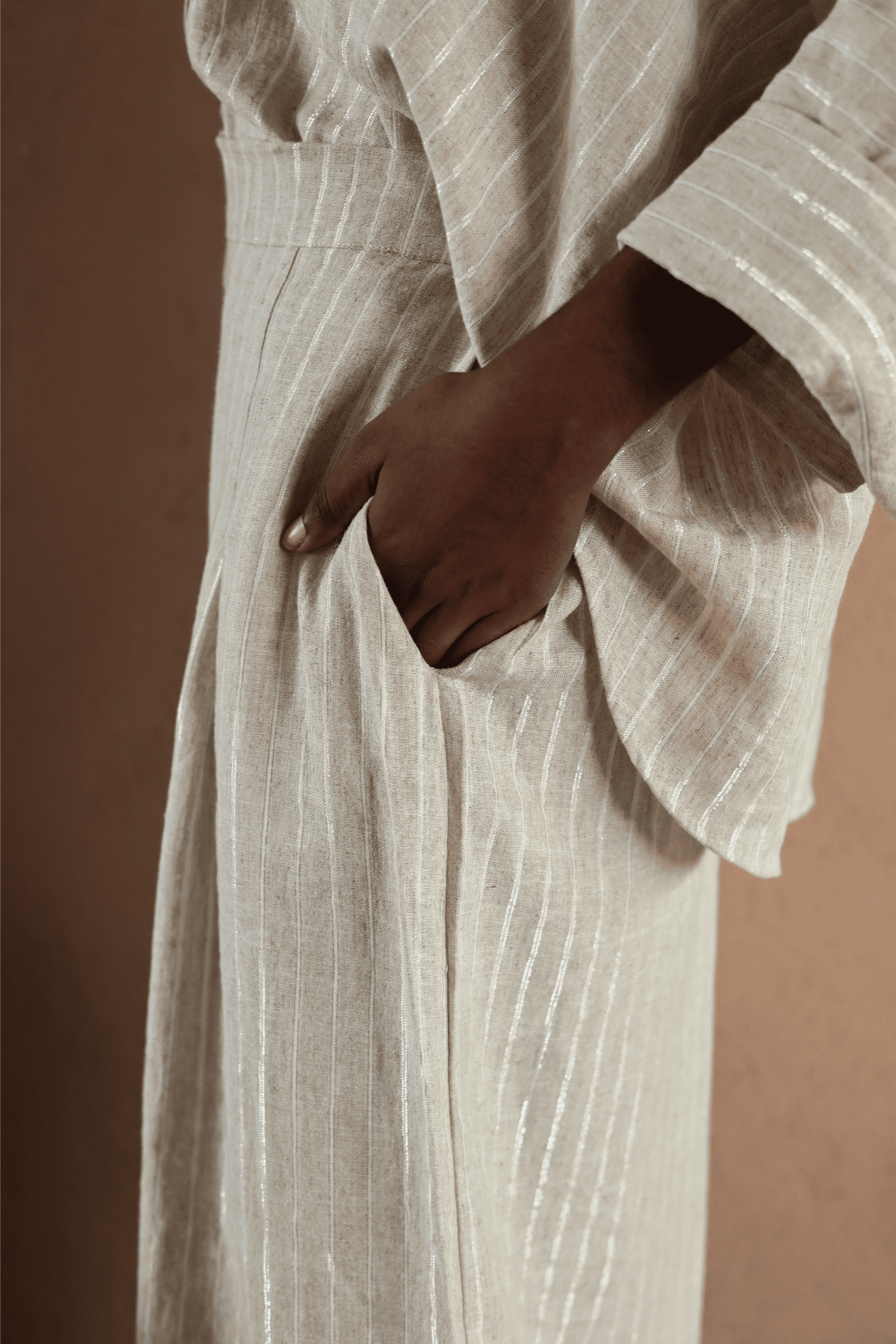 Lunu Pants Beige Silver Pant - Image 4