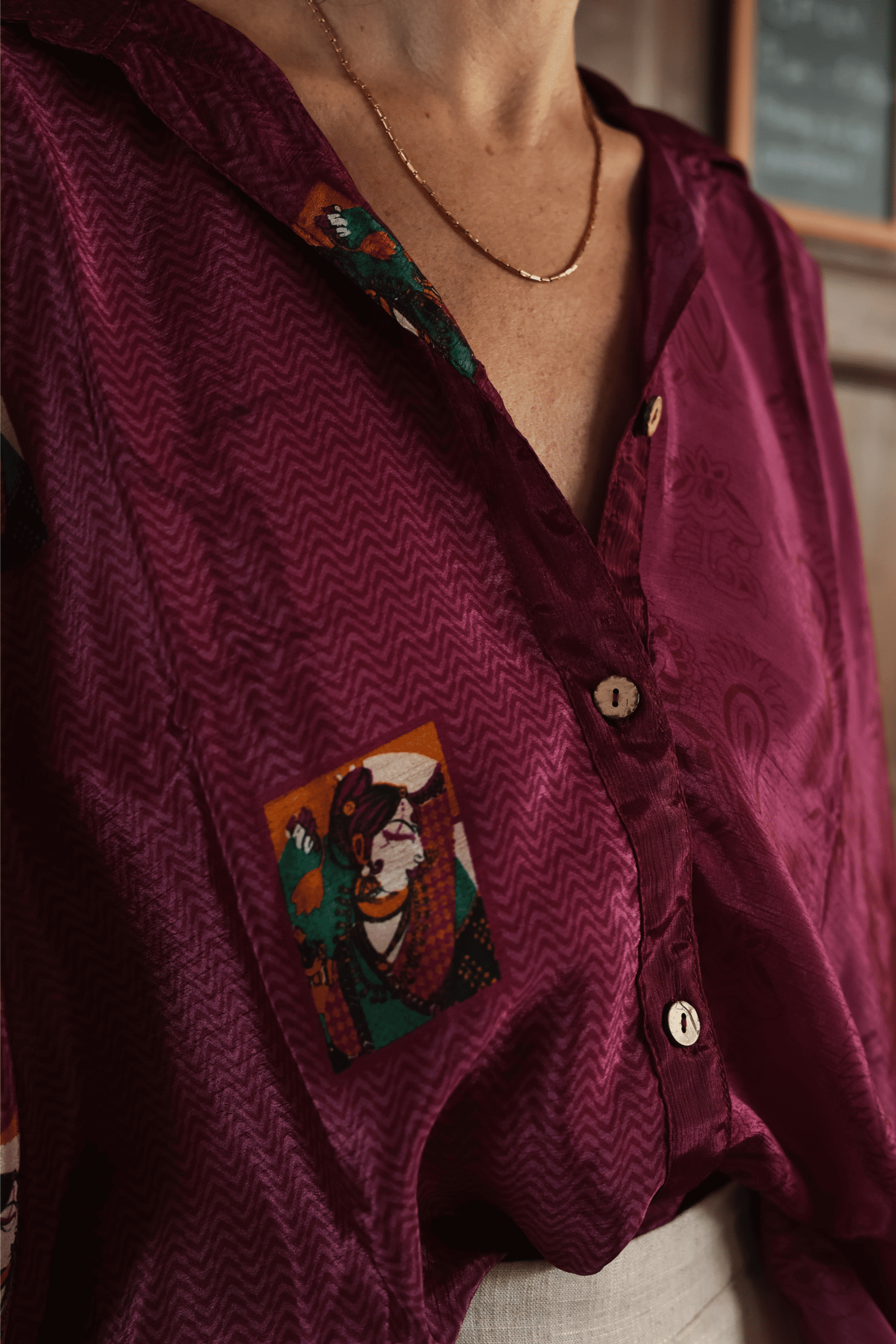 Suhasna Unique Wine Shirt - 1 - Image 3
