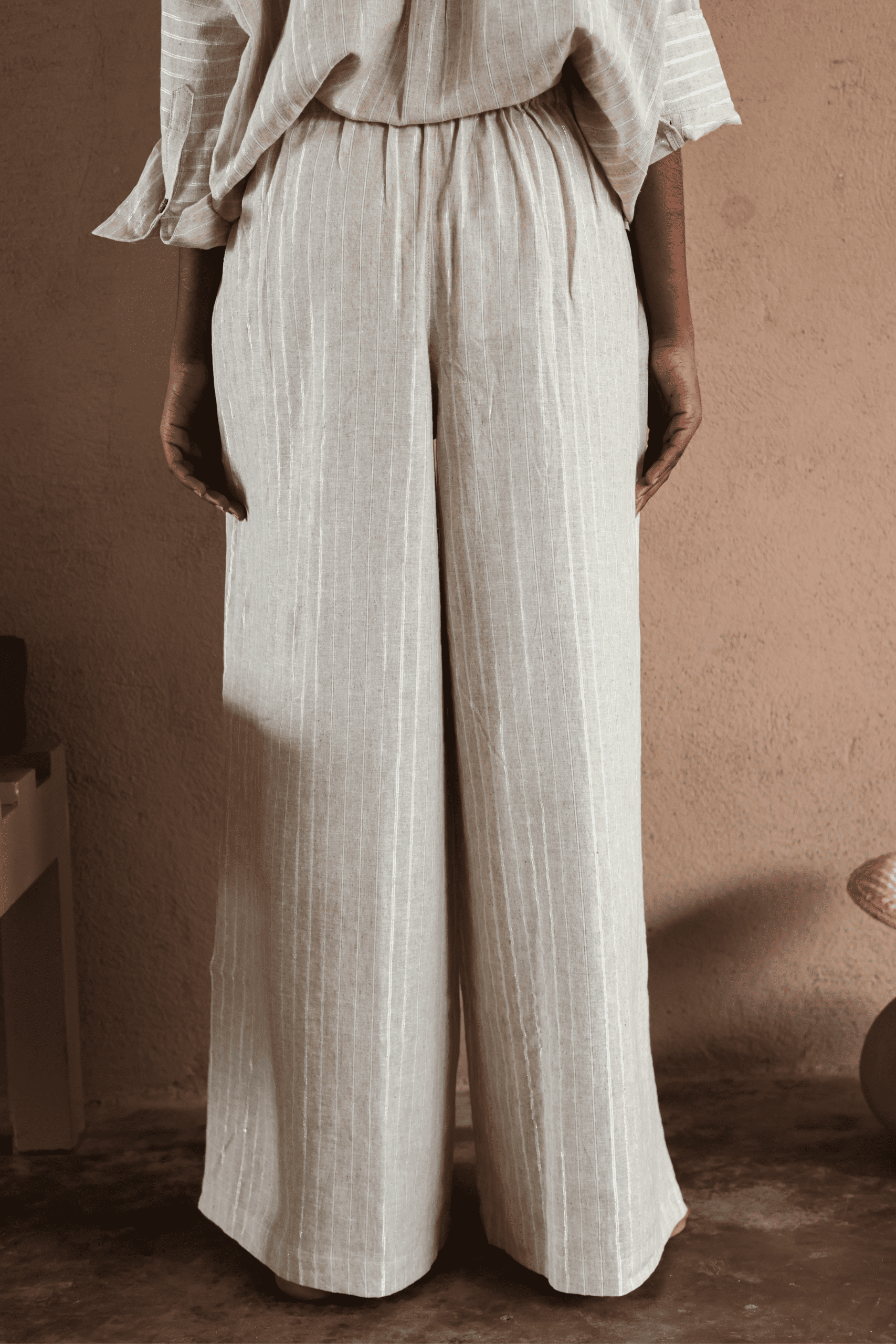Lunu Pants Beige Silver Pant - Image 2