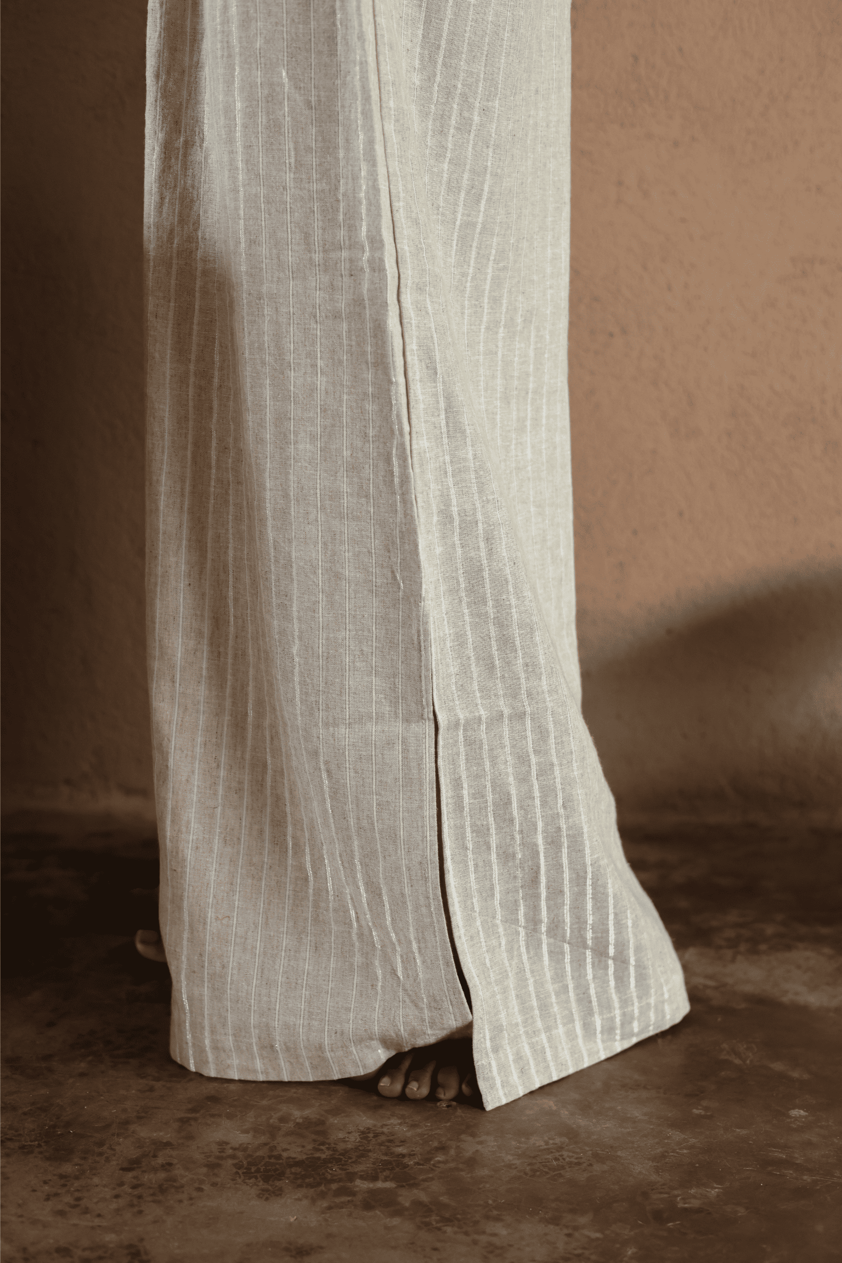 Lunu Pants Beige Silver Pant - Image 3