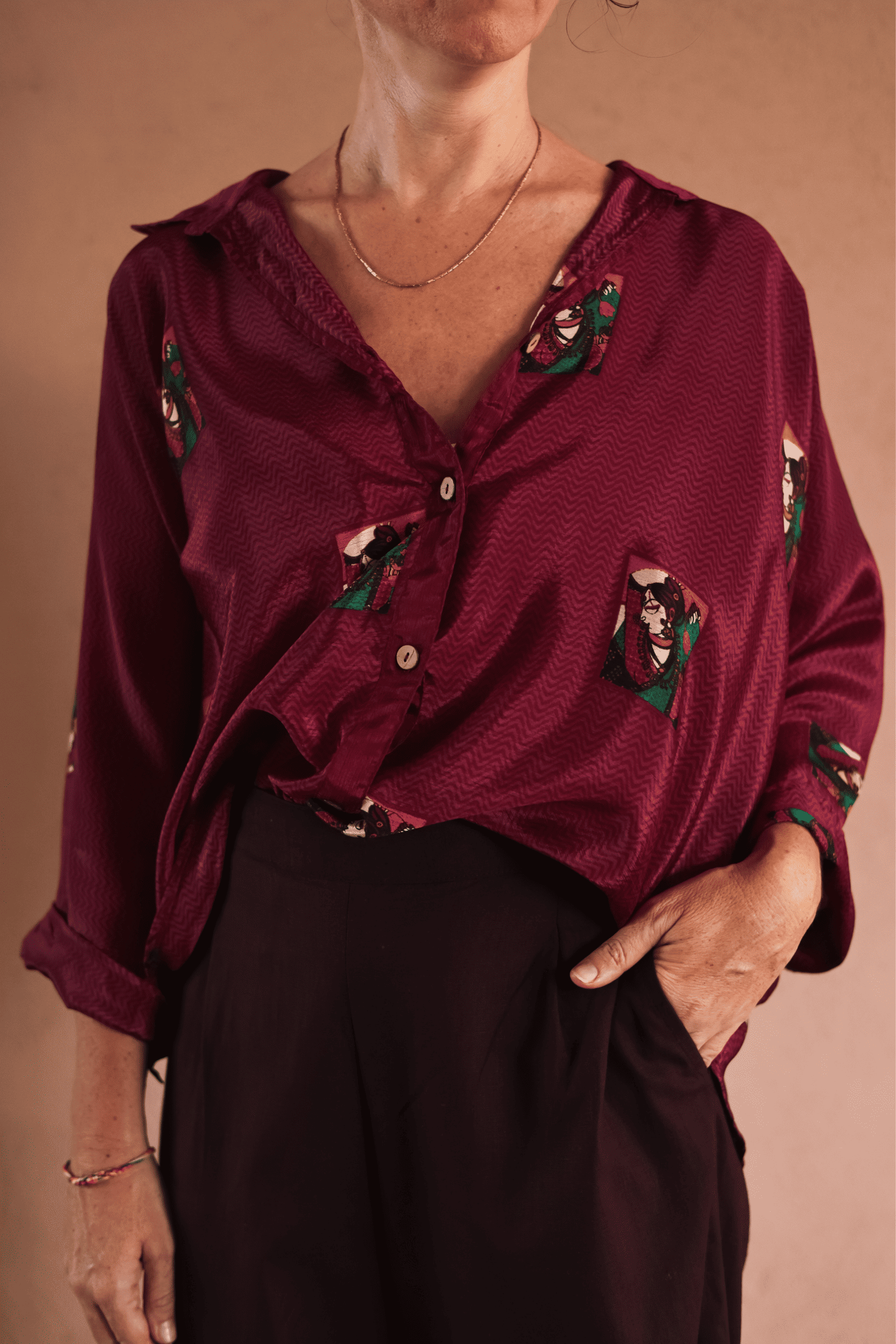 Suhasna Unique Wine Shirt - 2