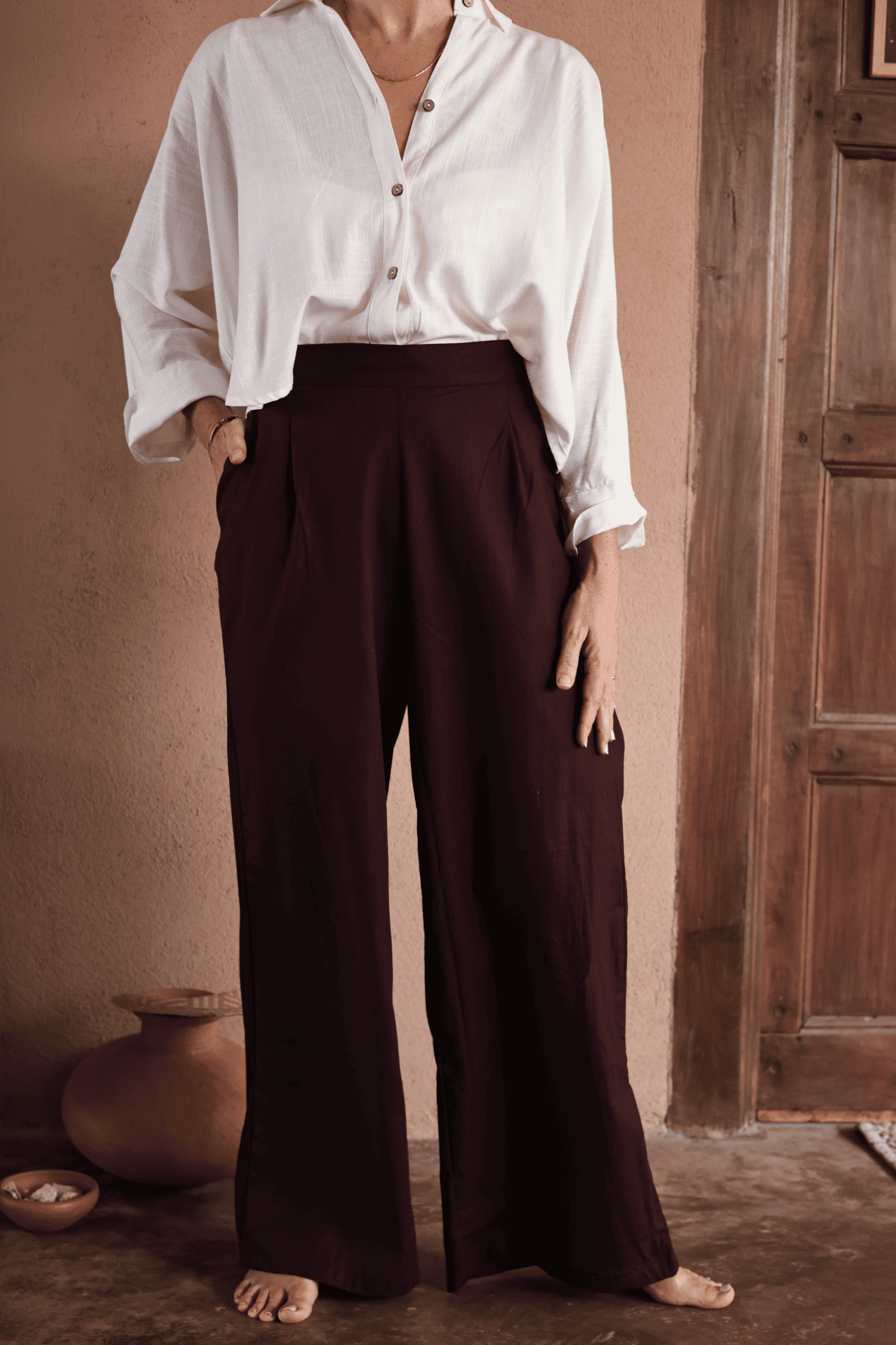 Enora Burgundy Pants