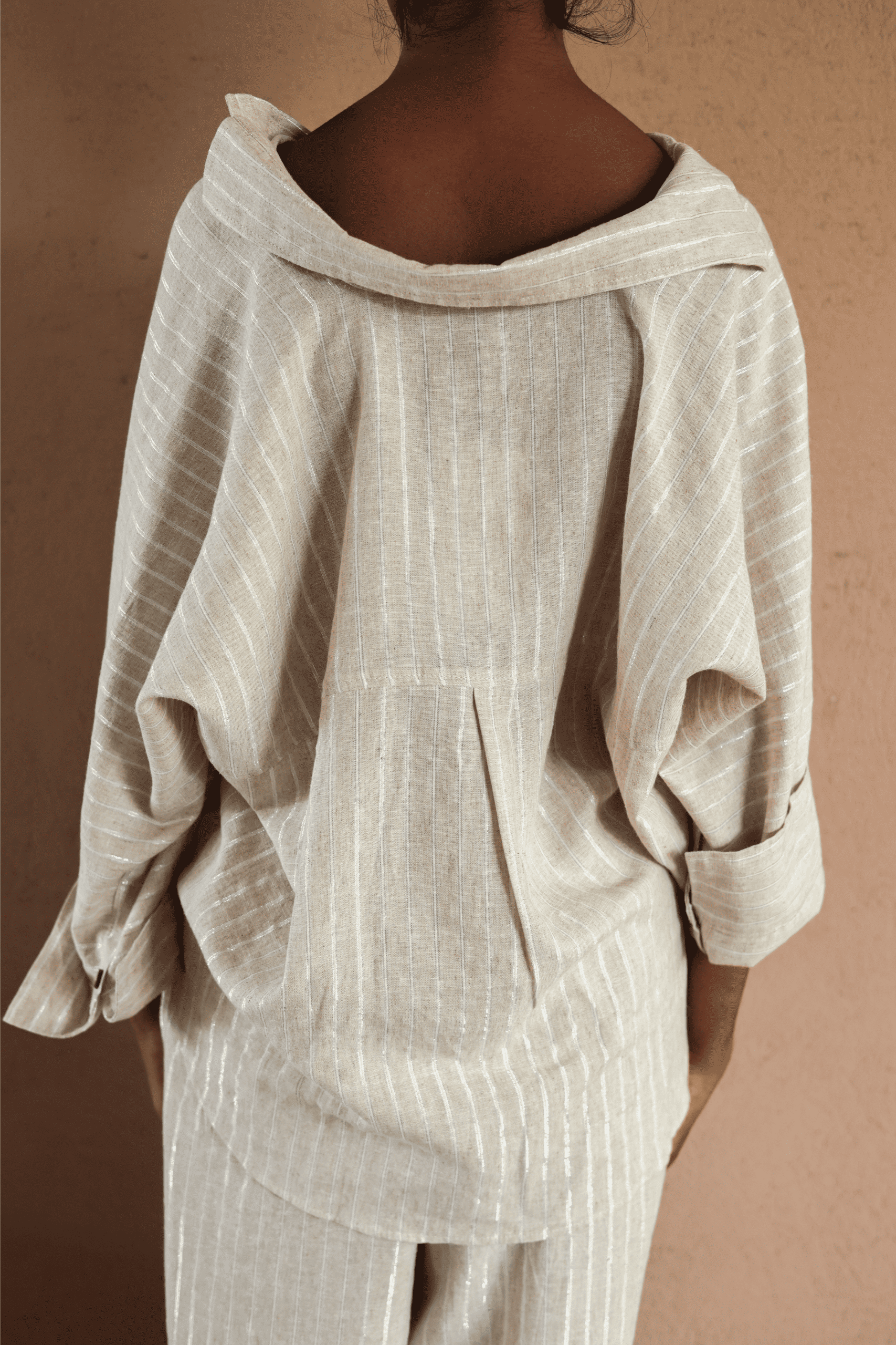 Suhasna Beige Silver Shirt - Image 5