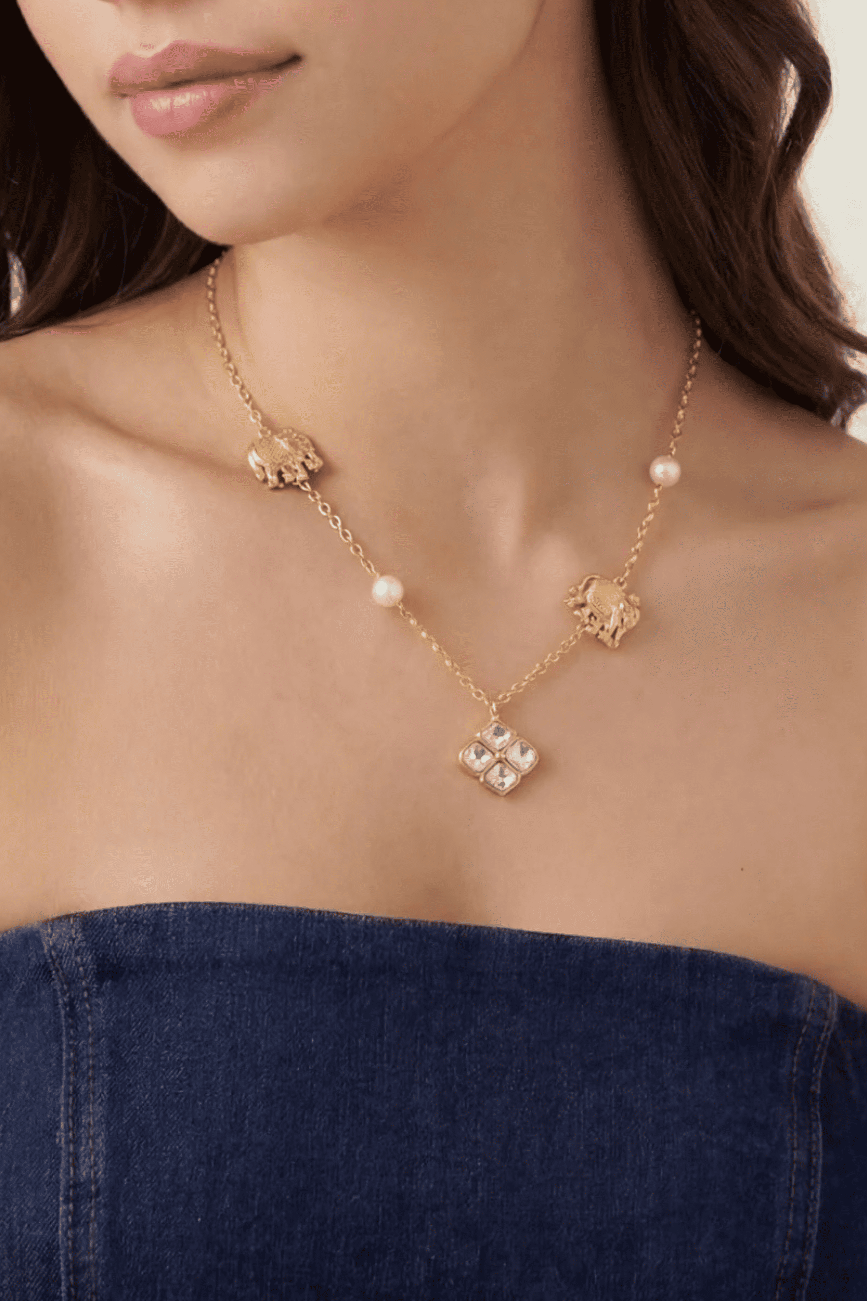 Polki Haathi Necklace