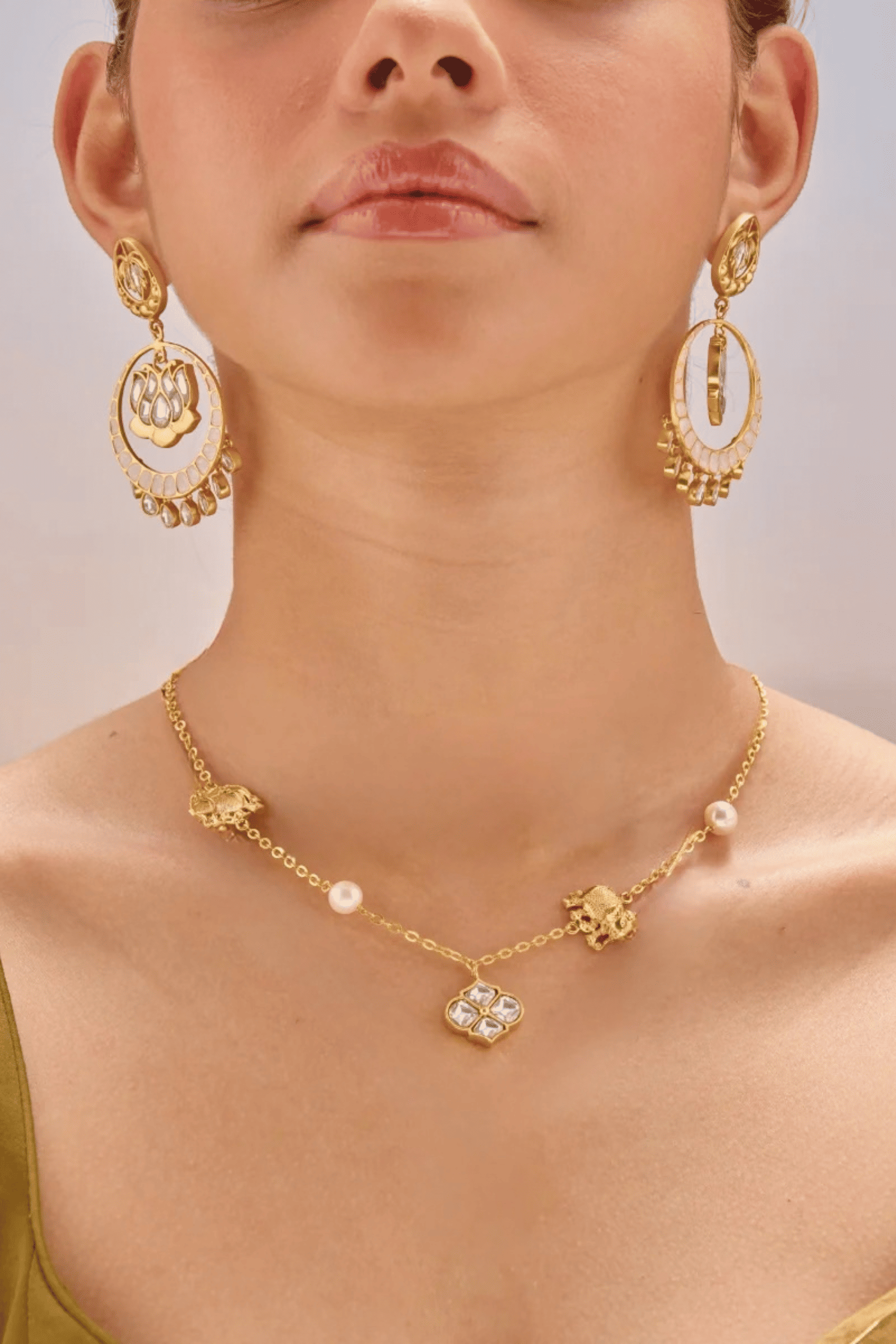 Polki Haathi Necklace - Image 4