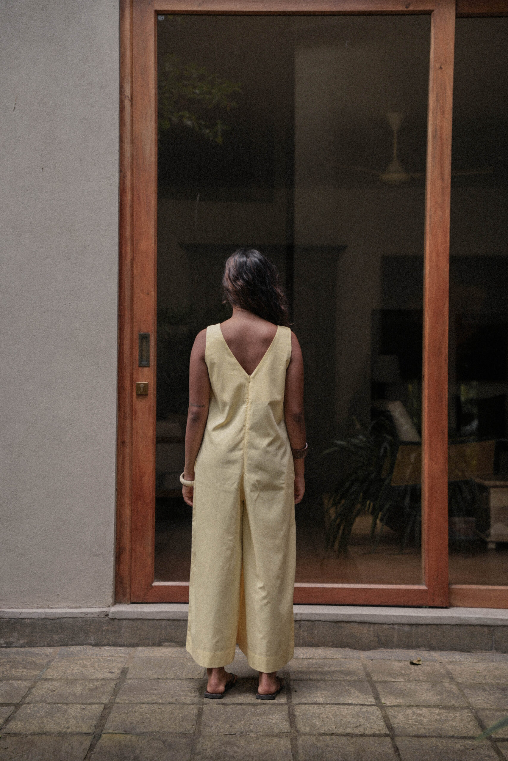 Harper Wide-Leg Jumpsuit Yellow - Image 3