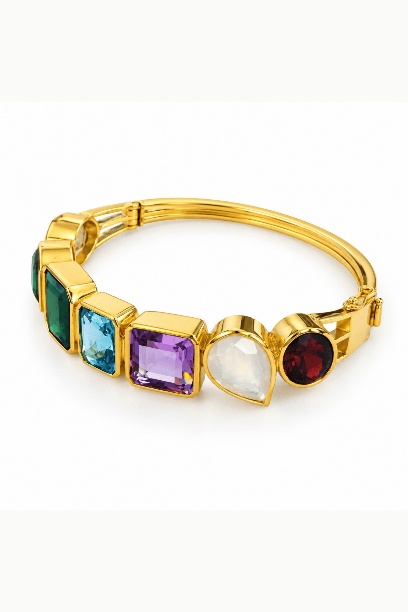 Chunky Ceylon Stone Cuff