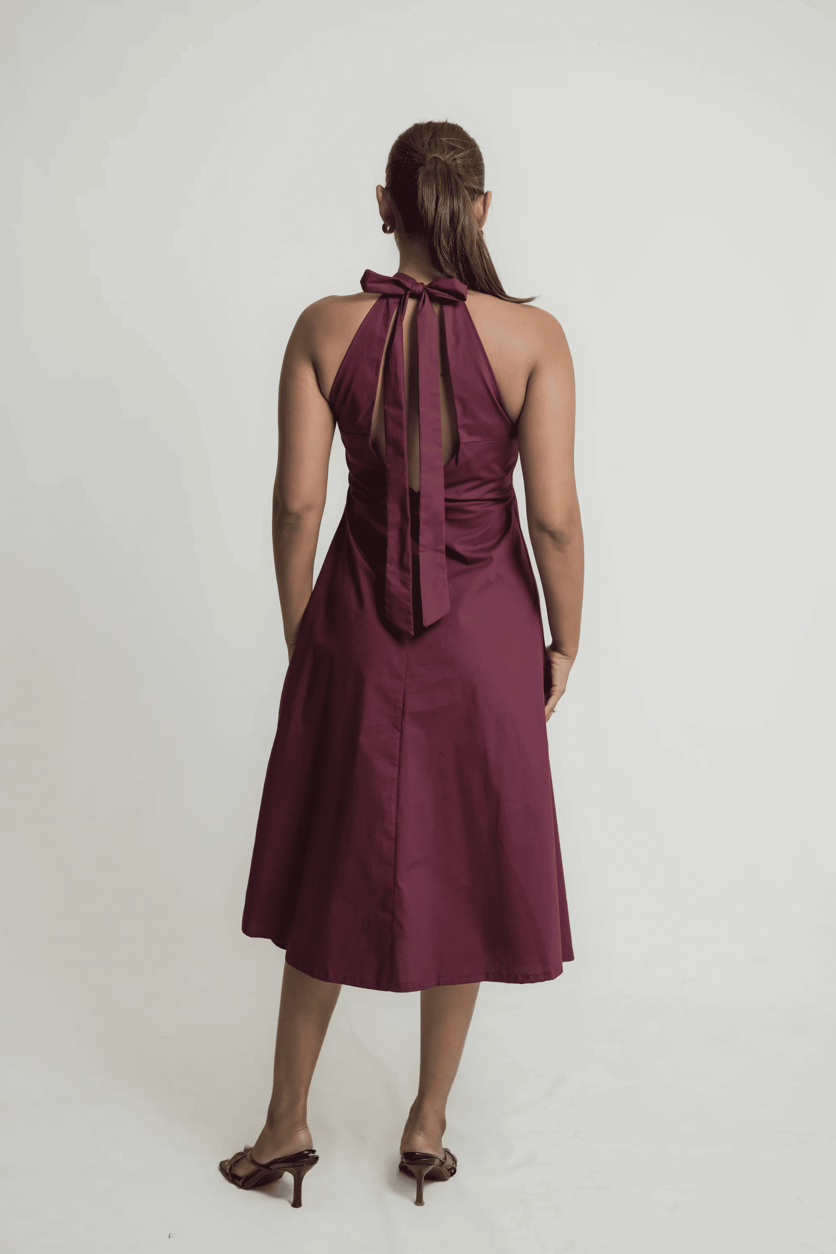 Lotus Dress - Burgundy - Image 2
